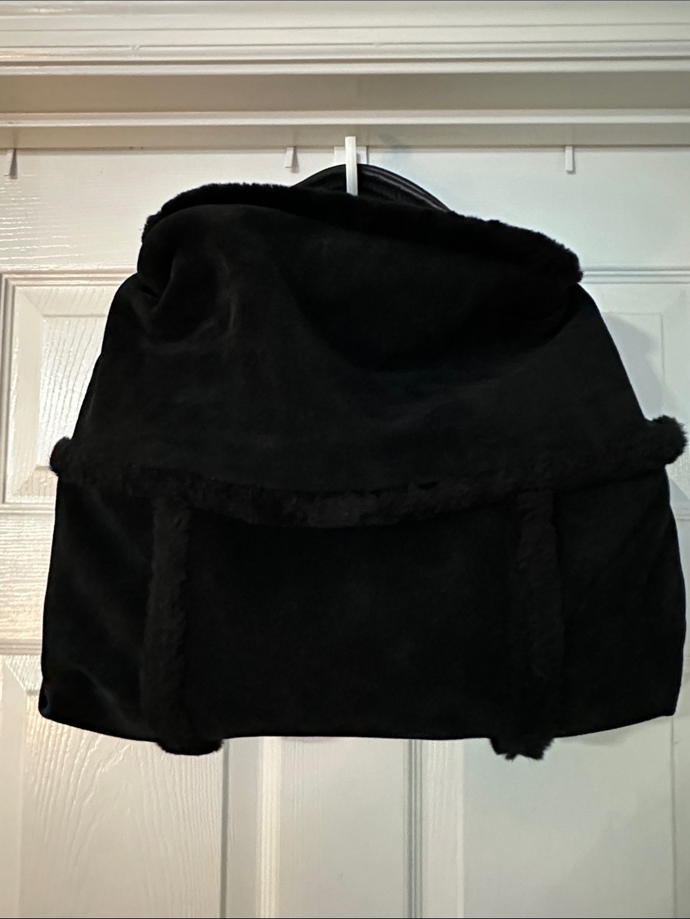 UGG Black Suede & Shearling Tote